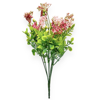 Buchet 7 Fire Artificiale Achillea Roz si Rosu